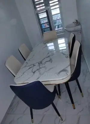6seater Imported Turkish Marble Family Dining Table
