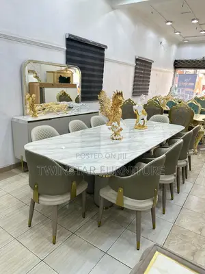 New Modern Marble Top Dinning Table Set With 10 Chairs