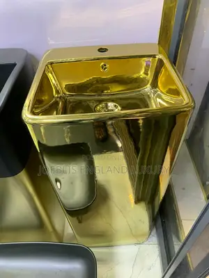Square Gold Free Standing Basin