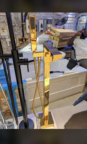 Gold Standing Bath Mixer Tap