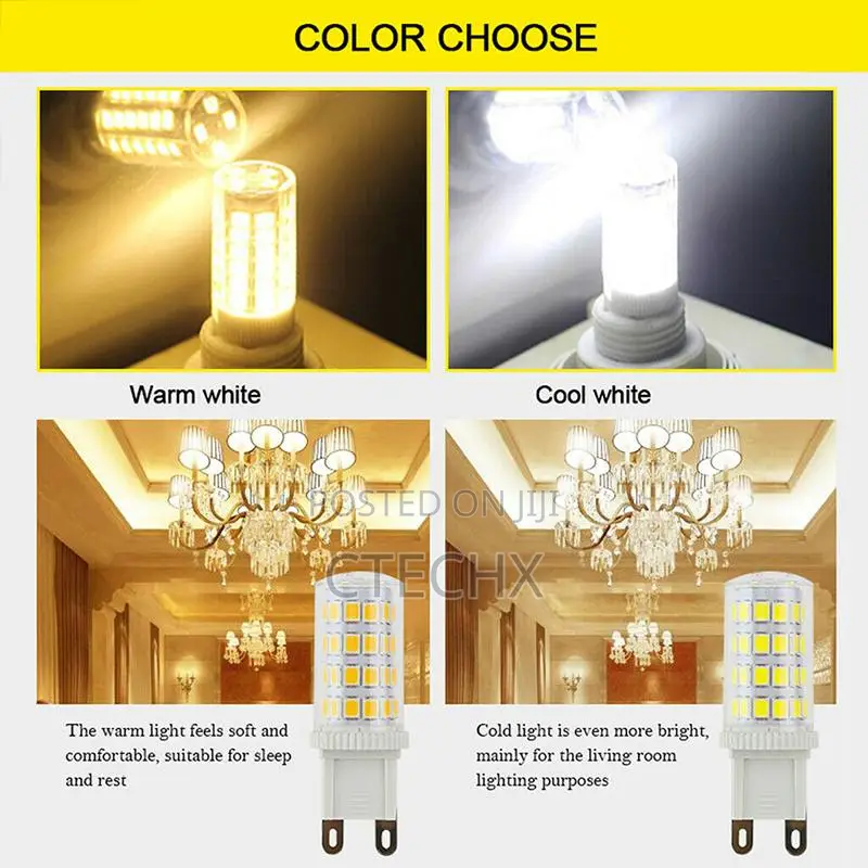 G9 LED Bulbs Dimmable Cool White 10 Pack