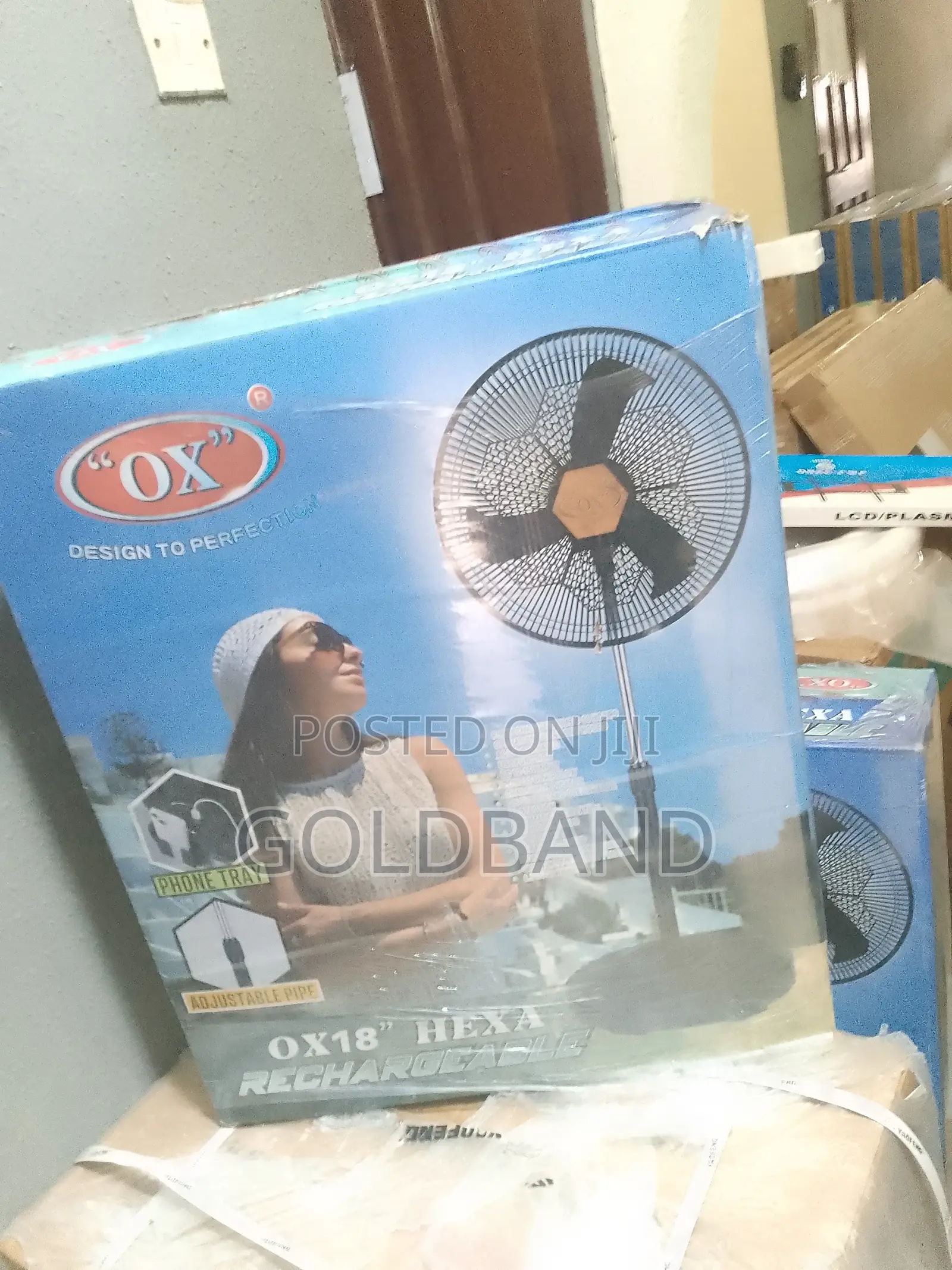 Durable OX Hexa Rechargeable Standing Fan