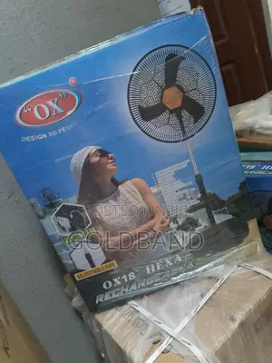 New OX 18 Inches Hexa Rechargeable Standing Fan