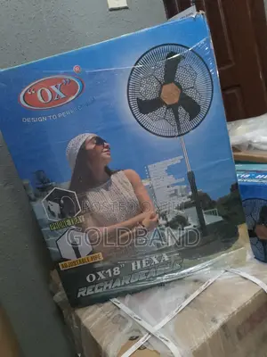 Durable OX 18 Inches Hexa Rechargeable Standing Fan