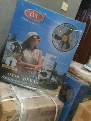New Durable OX 18 Inches Hexa Rechargeable Standing Fan