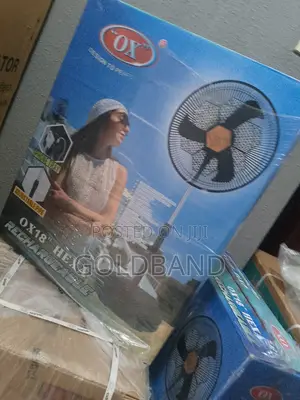 OX Hexa Rechargeable Standing Fan- 18 Inches