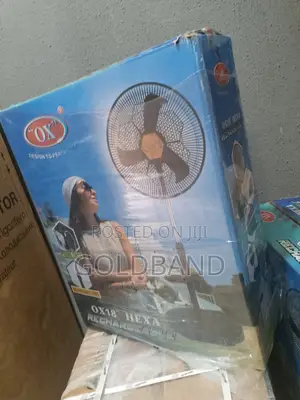New OX Hexa Rechargeable Standing Fan- 18 Inches