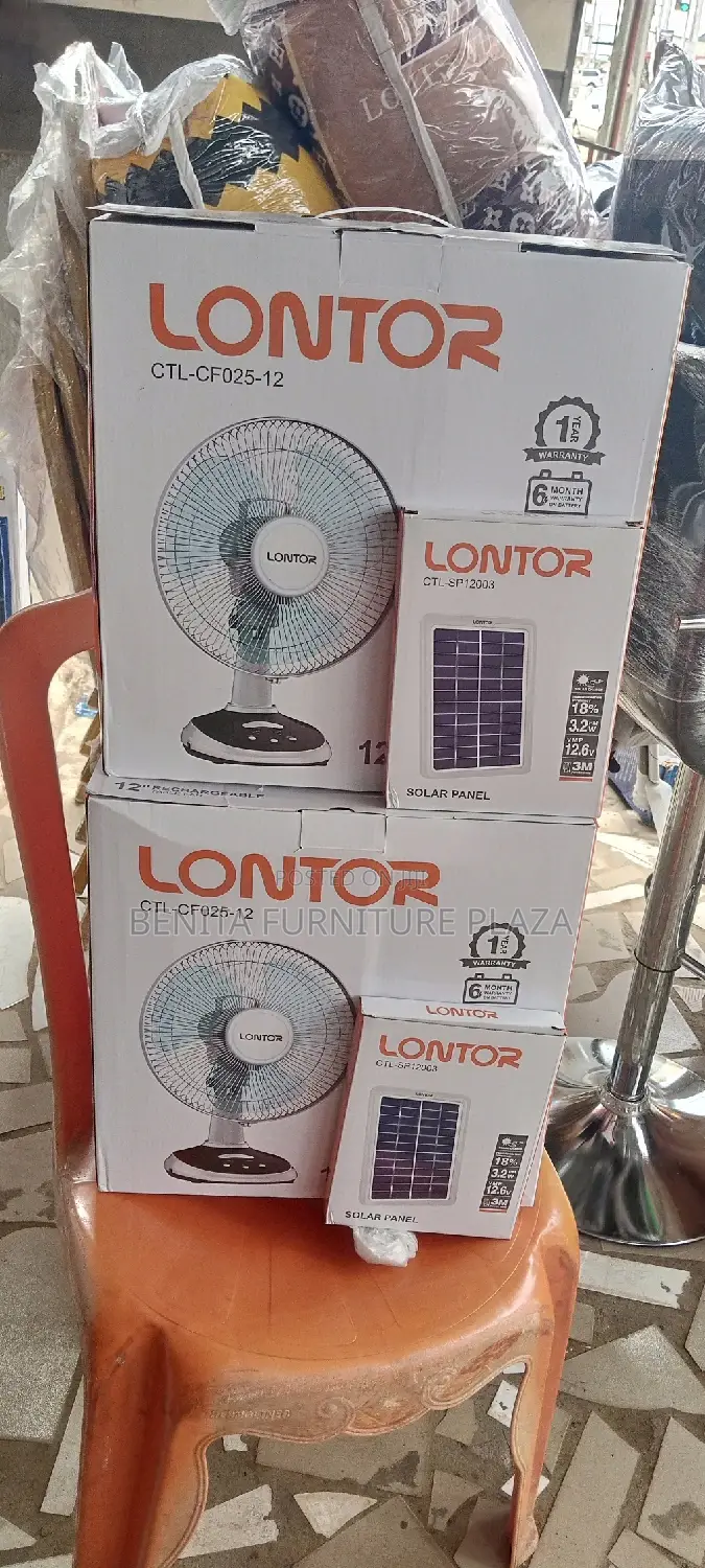 Lontor Rechargeable Solar Fan Available