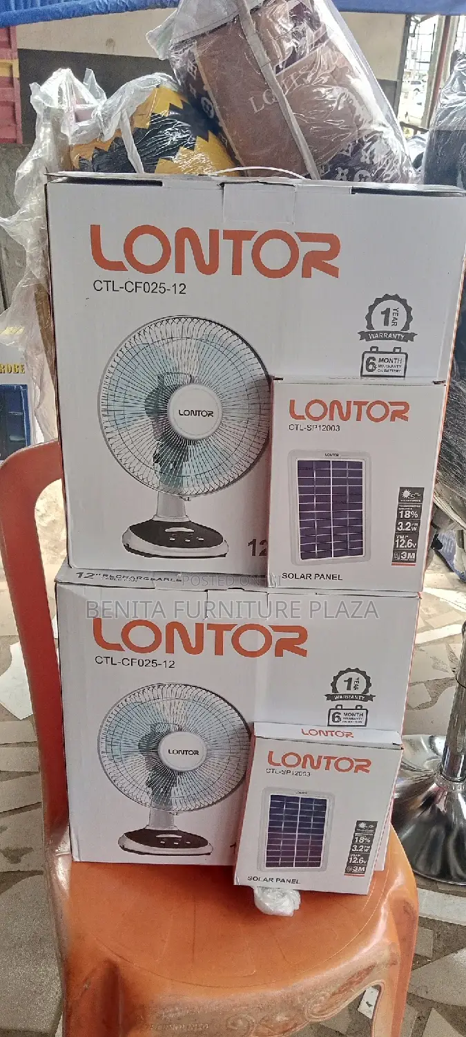 Lontor Rechargeable Solar Fan Available