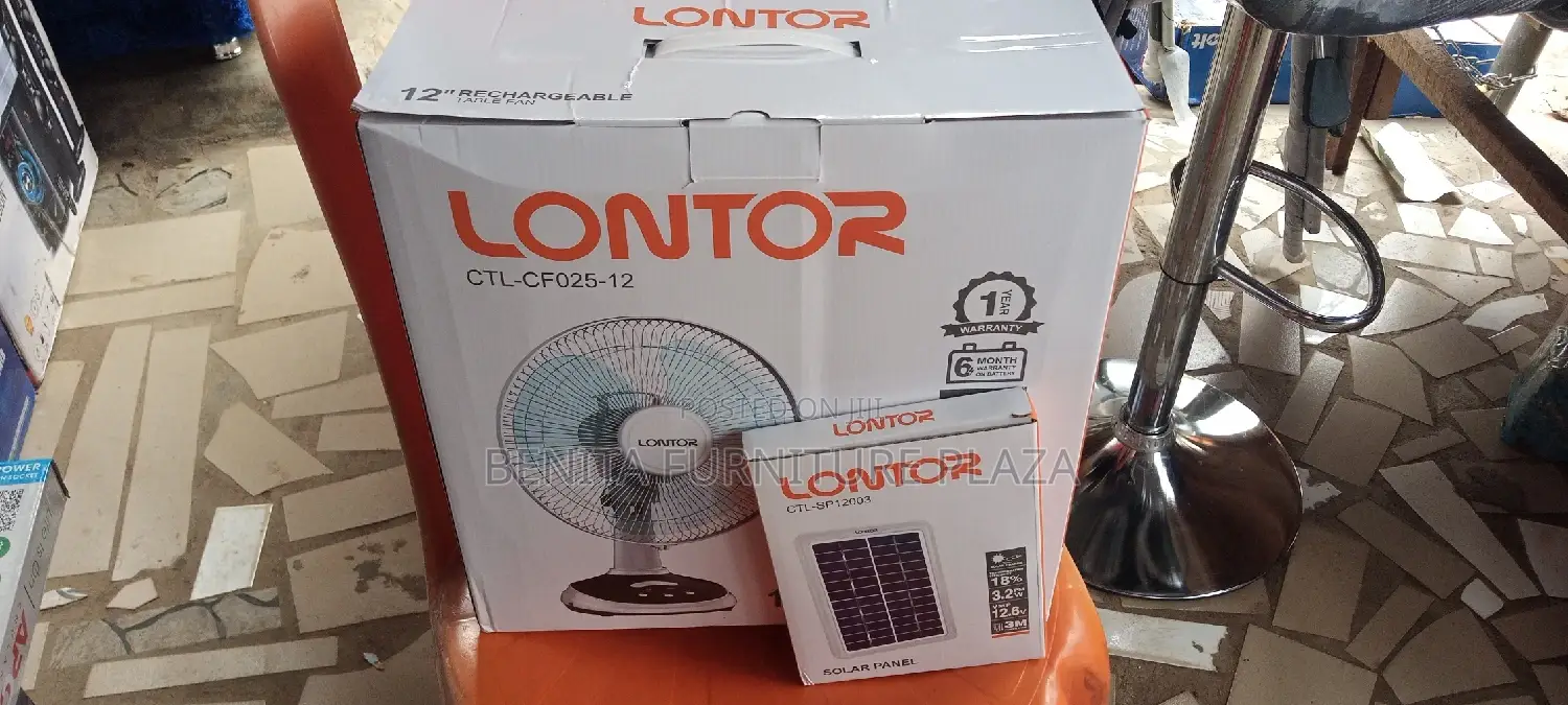 Lontor Rechargeable Solar Fan Available