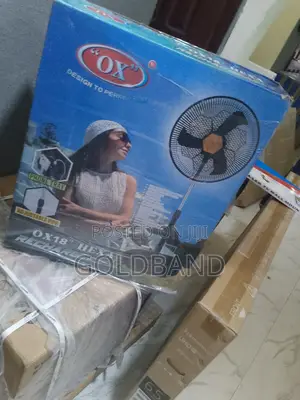 Durable OX 18" Hexa Rechargeable Standing Fan