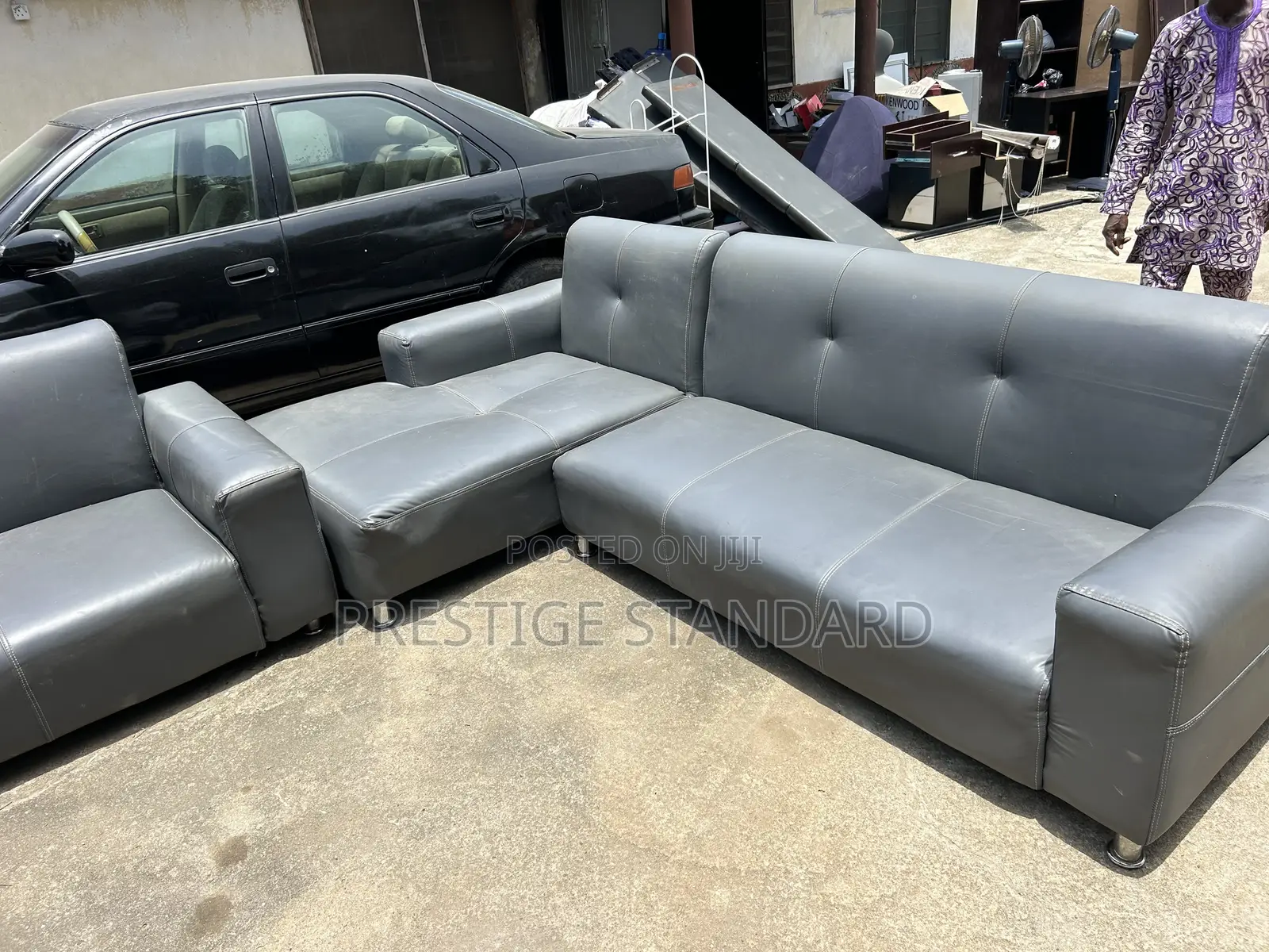 A Standard Leather Sofa