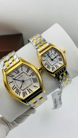 Cartier Gold/Silver Chain Watch for Couple's