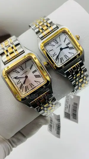 Cartier Gold/Silver Chain Watch for Couple's