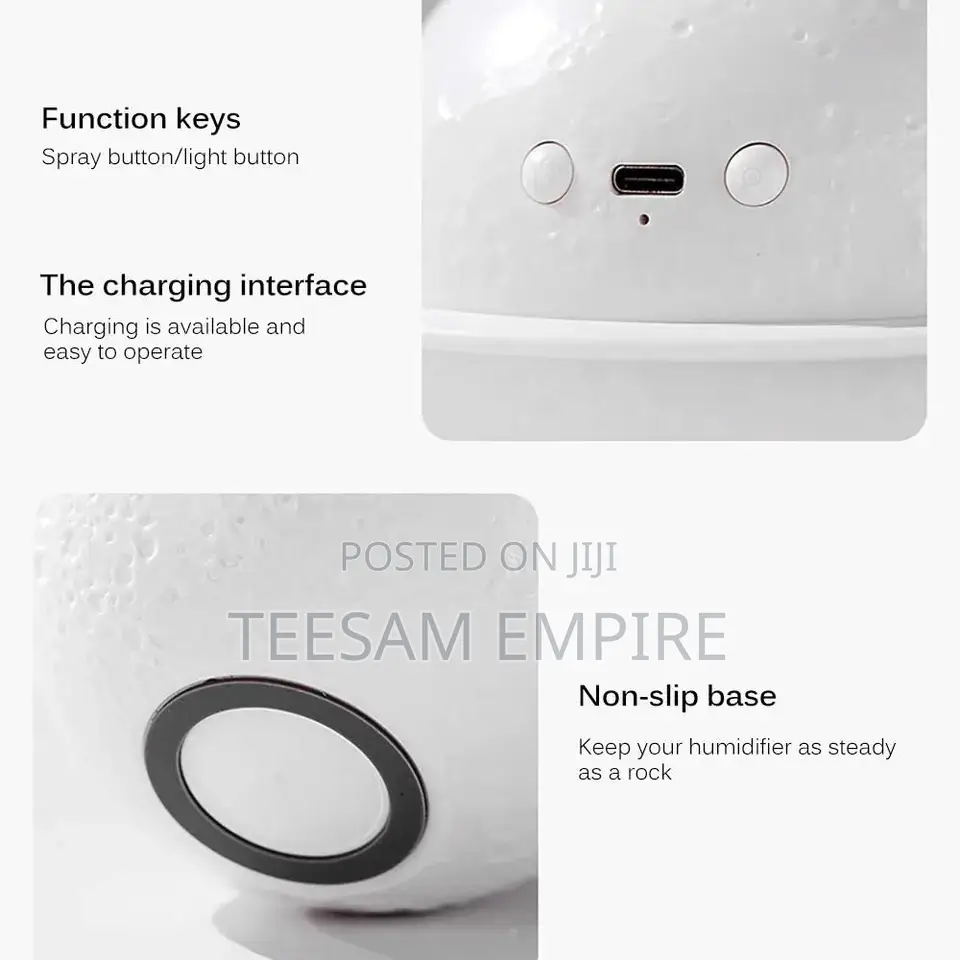 2 In 1 Moon-shaped LED Lamp