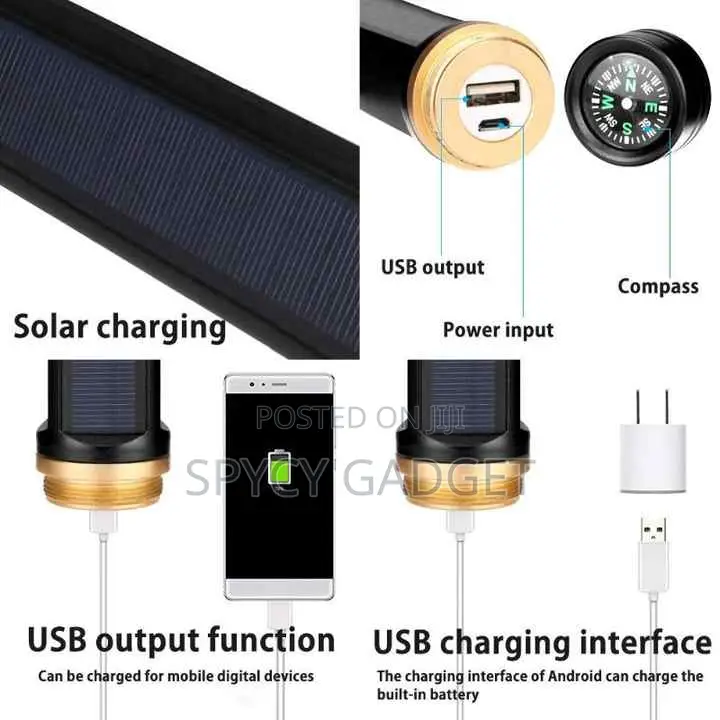 Safety Guard High Power Led Torch Light With Solar