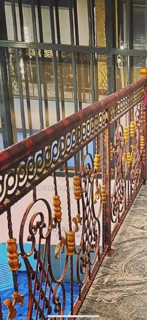 Brown Wrought Iron Staircase
