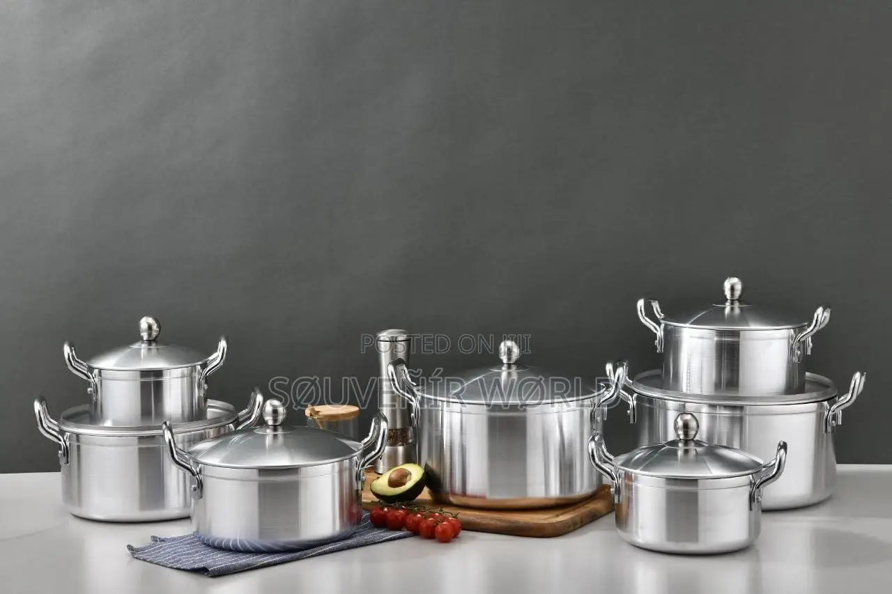 5pcs Aluminum Stock Pot Set