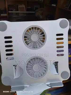 Adjustable 360°Laptop Stand With Coolingfan and Led Lights