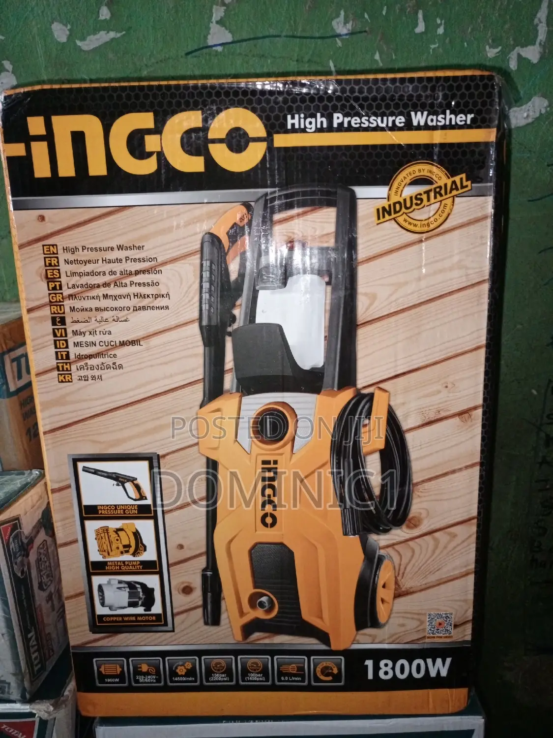 Ingco Pressure Washer 1800w