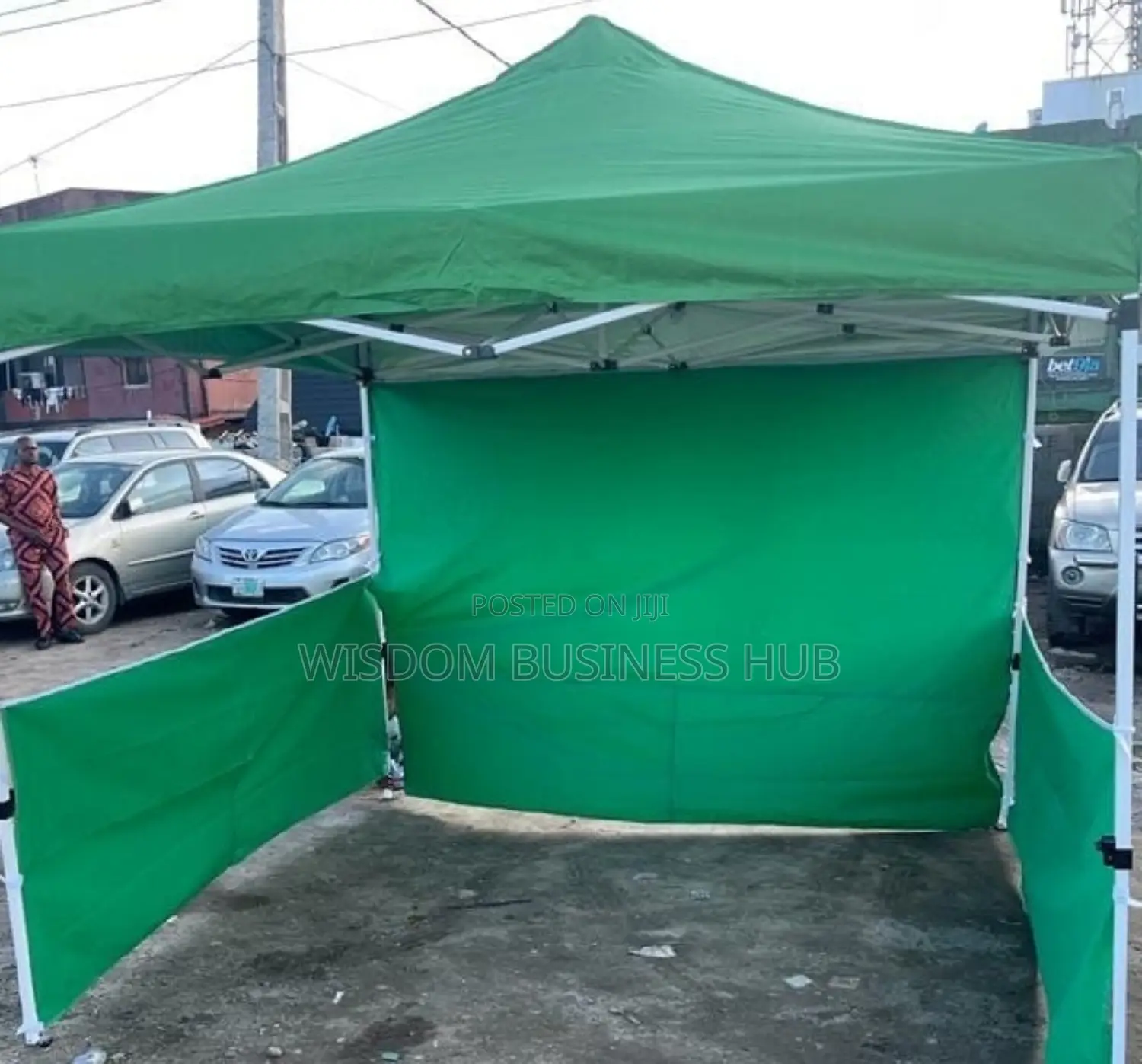 Imported Foldable Canopy,10by10, Black Pole