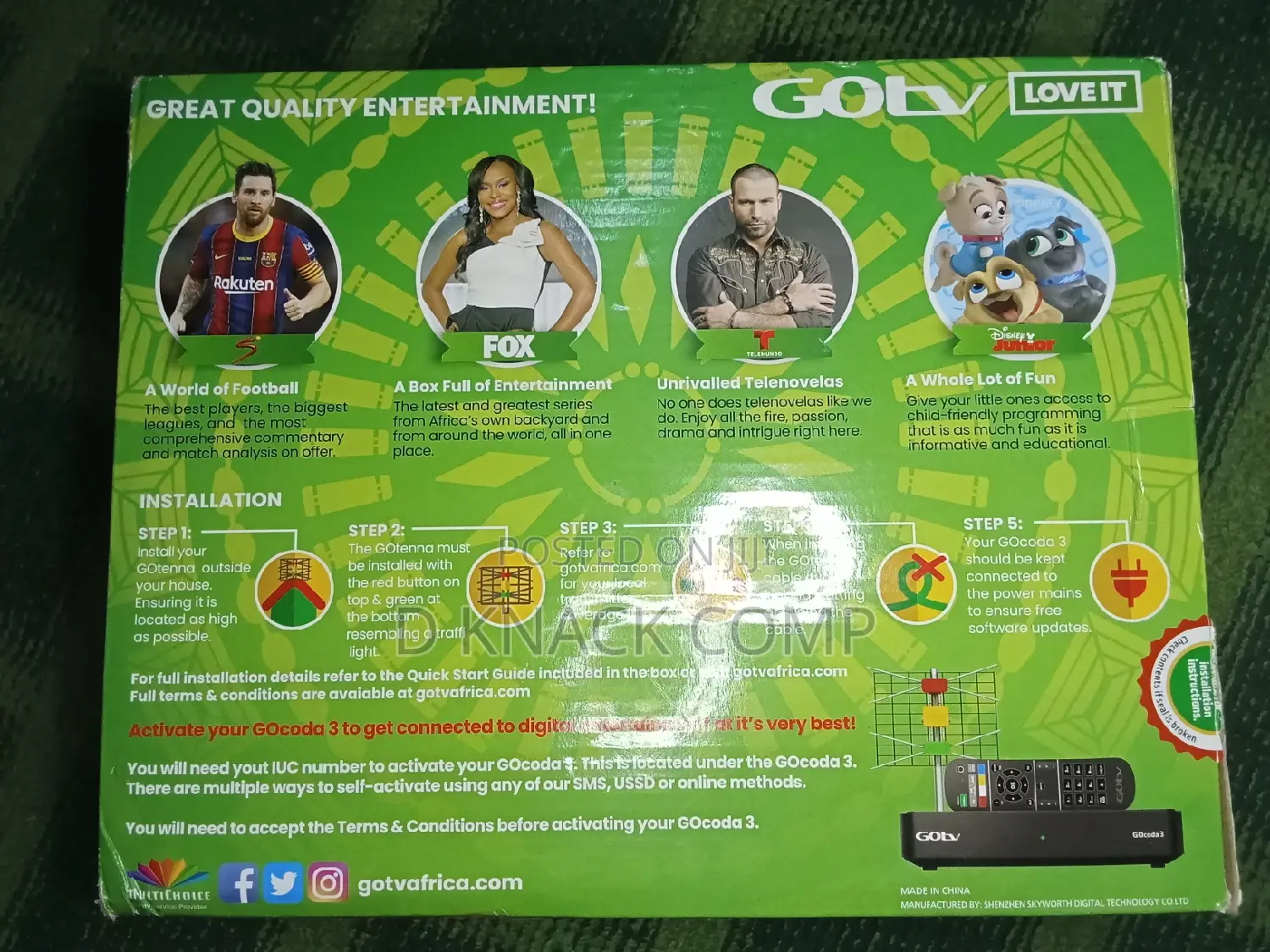 Gotv Complete Set Hd Decoder + Antenna