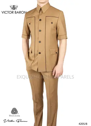 Photo - Executive Italian Style Victor Baron Safari Men’S Suit