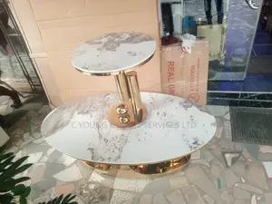 High Quality Center Table With 1 Side Stool Marble
