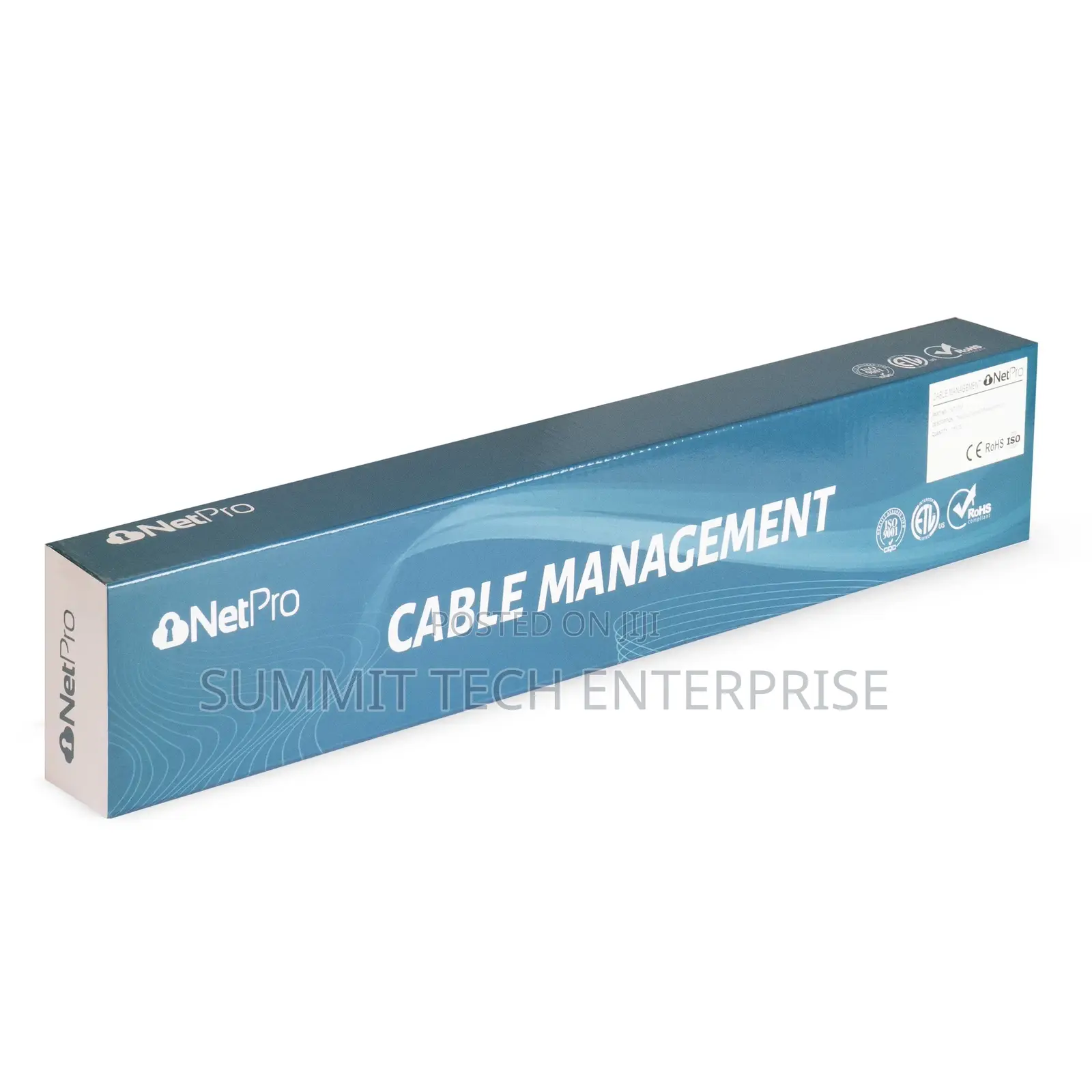 NETPRO 1U Cable Management Horizontal Cable 19-Inch Rack Mou