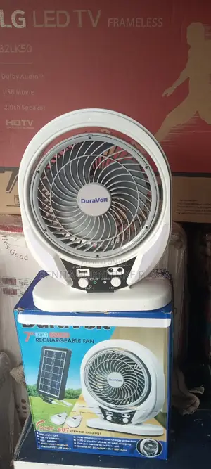 Portable Rechargeable Fan With Panel and Bulb