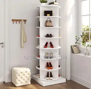 Rotation Shoe Rack With Bangs