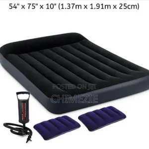 Inflatable Air Mattress With 2 Pillows 54'' X 75'' X 10''