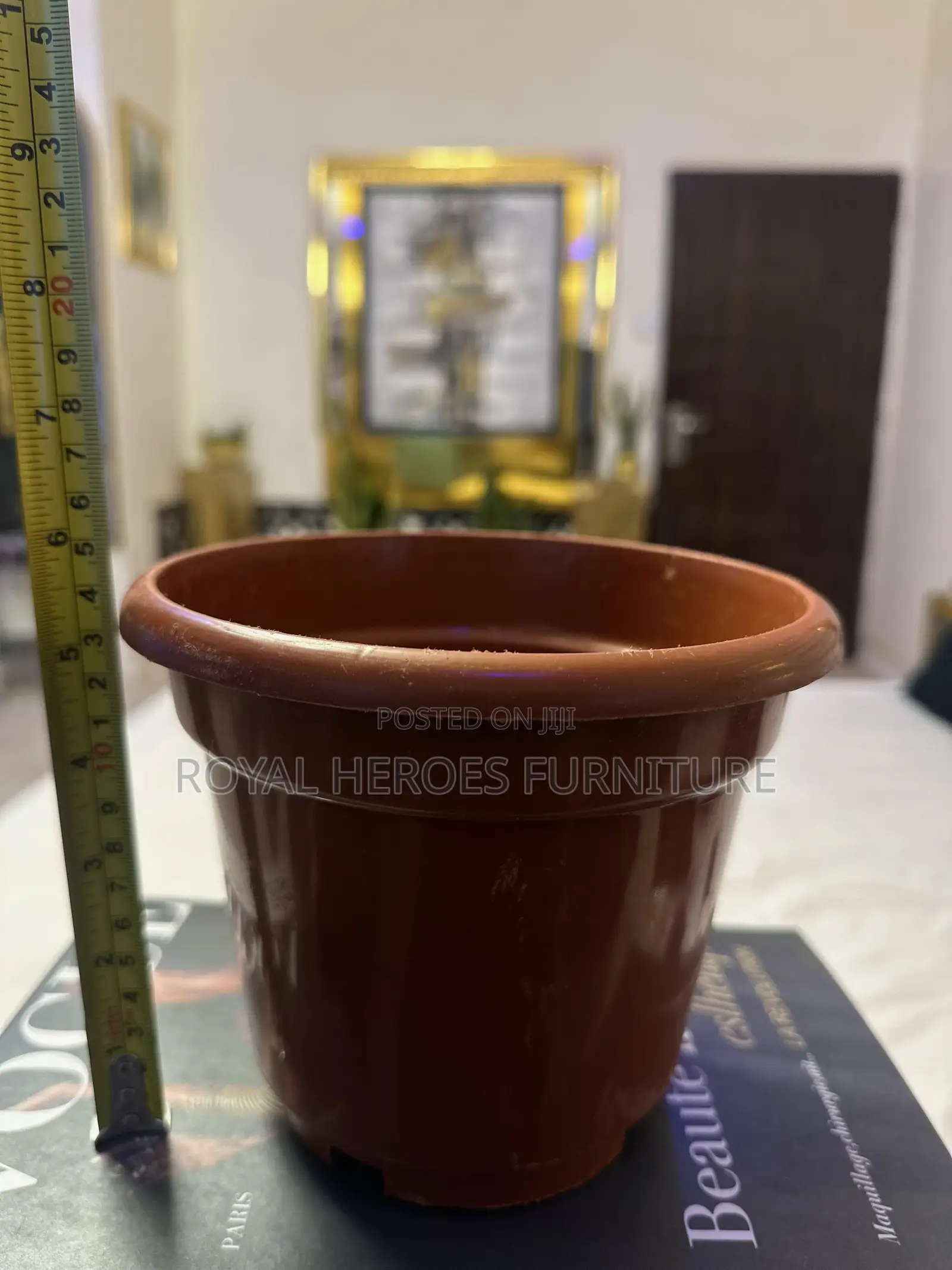 Orange Plastic Planter