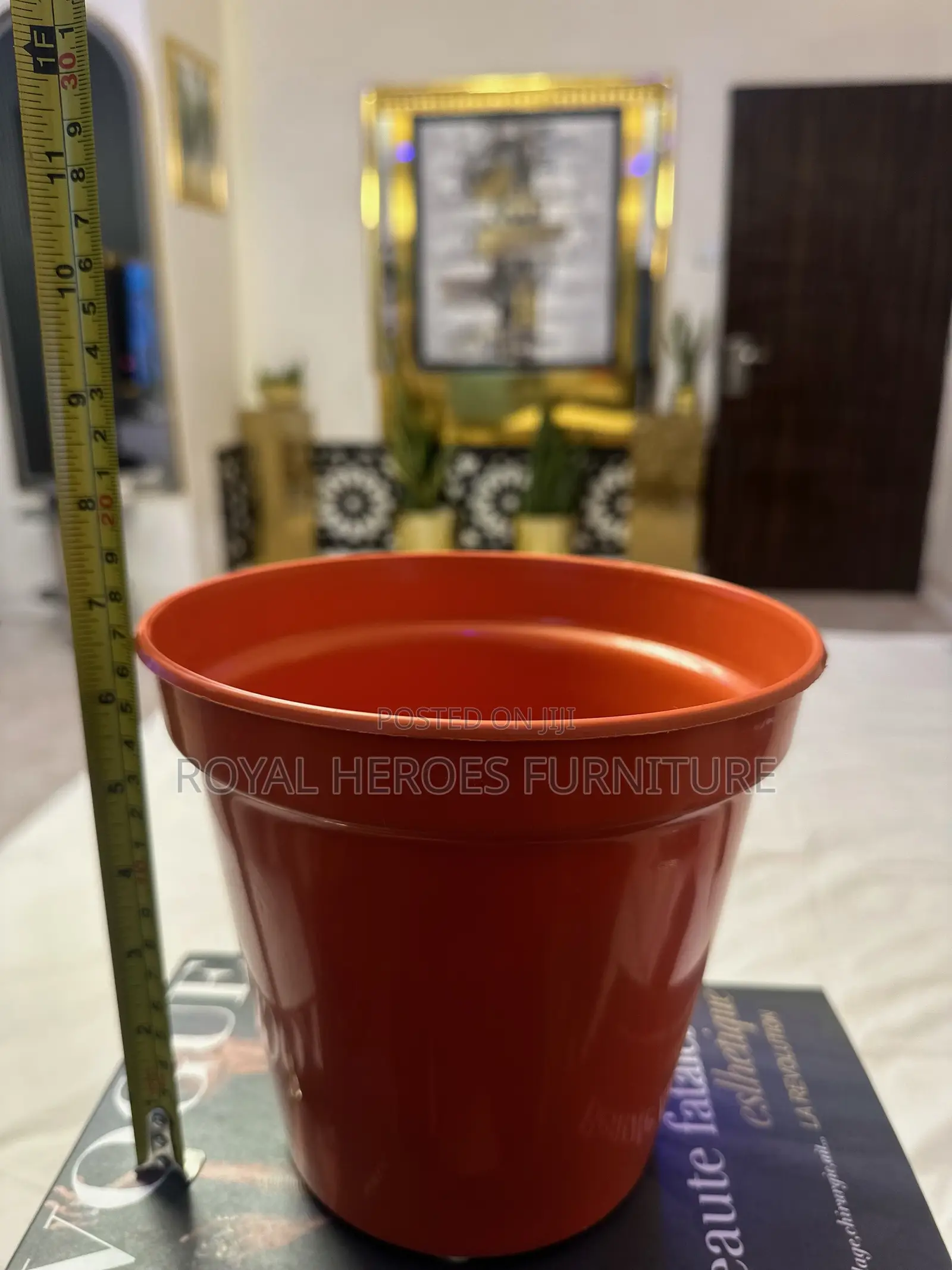 Orange Plastic Planter