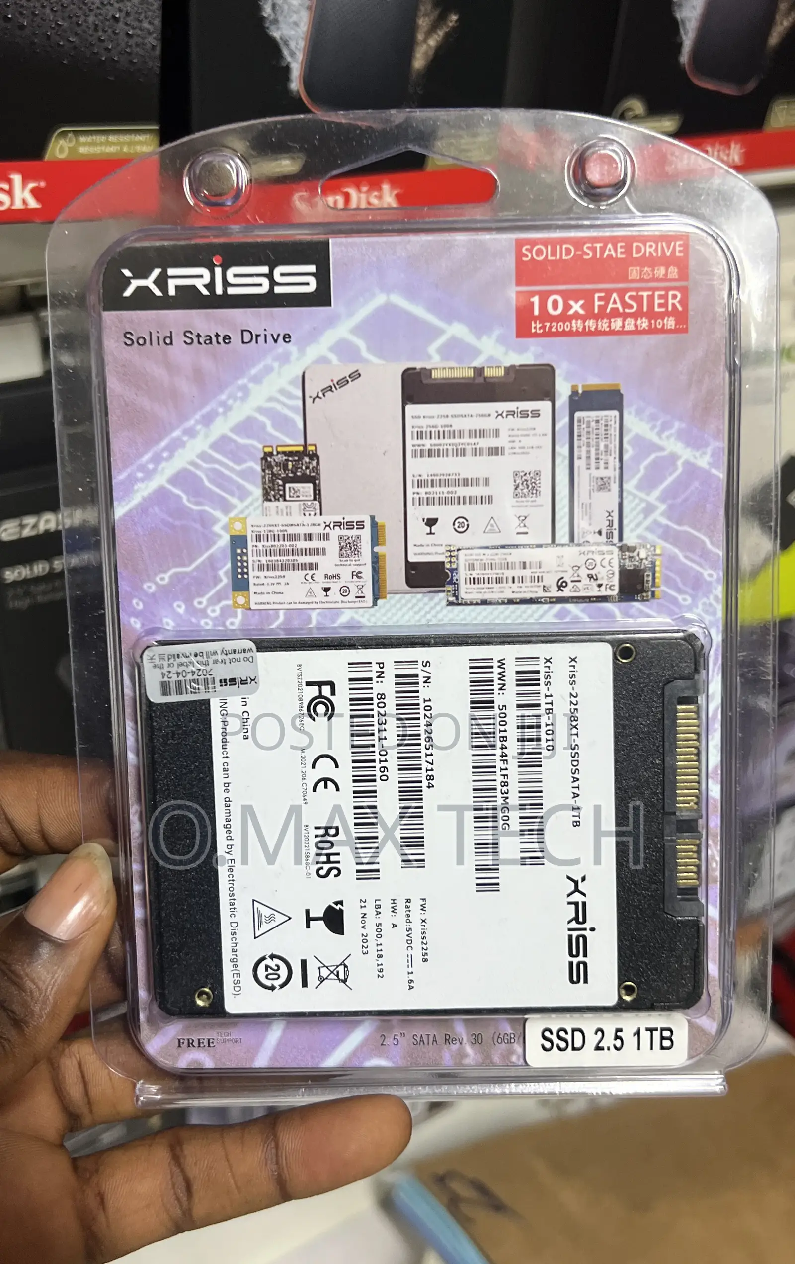 XRISS SATA3 SSD 1TB Internal Solid State Drive