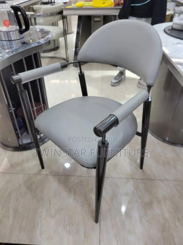New Modern Luxury Golden Leather Chairs