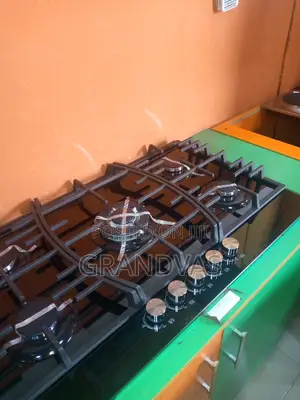 Gas Hob Cooker 5 Burner Glass Top