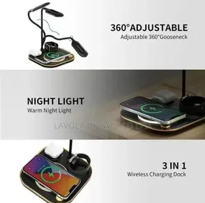 Wireless Charging Station With Lamp