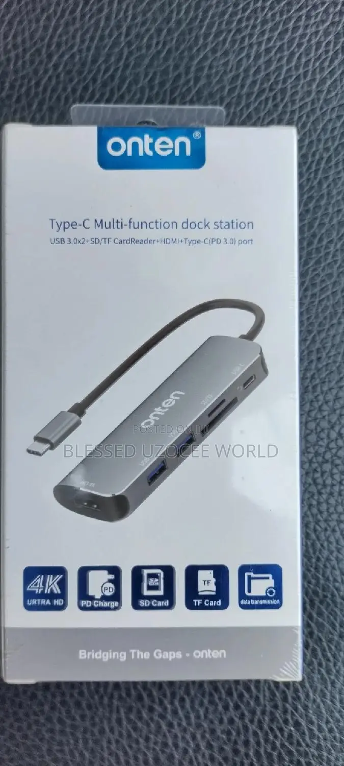 Onten 6 In1 Type C Multi-Function Hub for Mac, Other Laptops