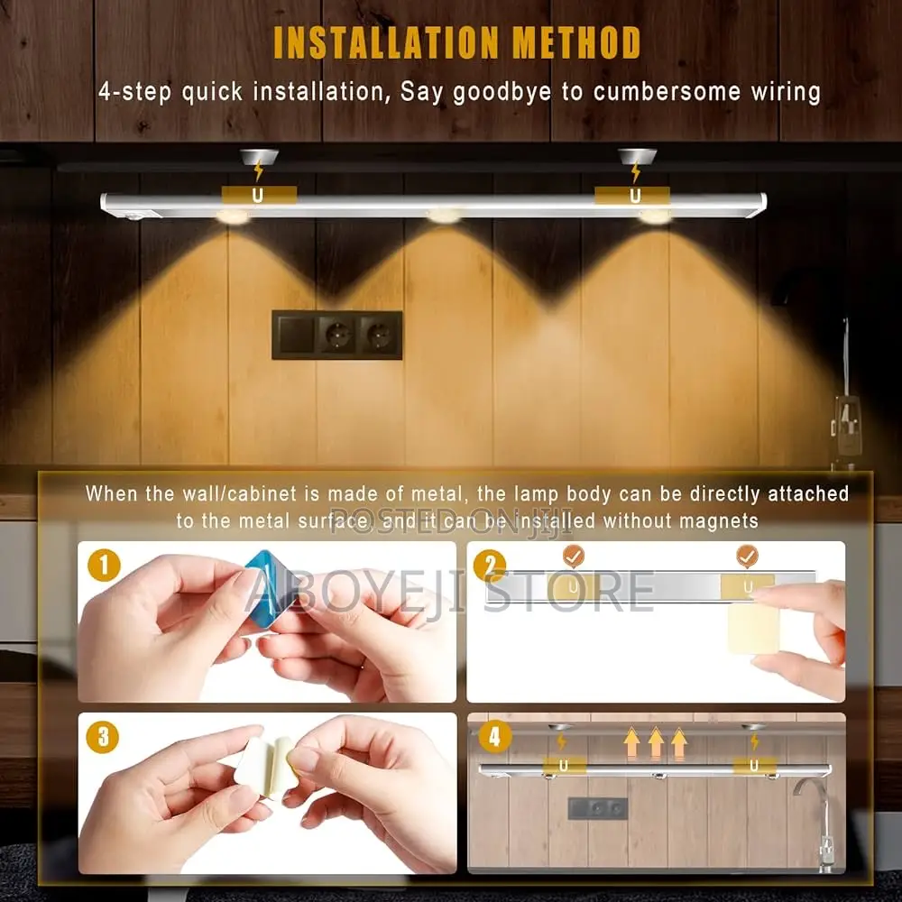 USB LED Night Light Motion Sensor Wireless Ultra Thin LED