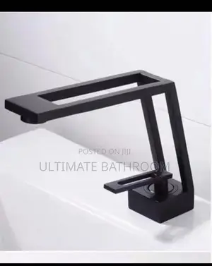 Open Head Design Black Basin Mixer Tap