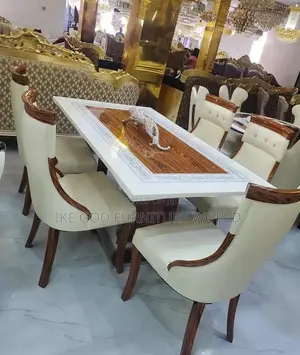 6seater Imported Turkish Marble Dining Table