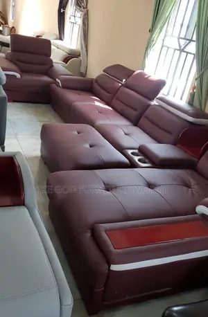 Imported L Form Leather Sofa Chair Quality Leather With