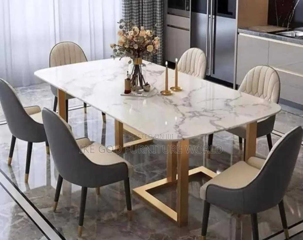 6seater Imported Turkish Marble Dining Table