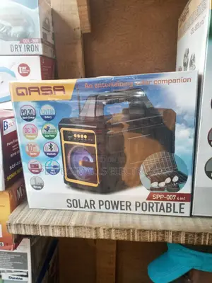 60W Portable Solar With Panel and Speaker, Fm Bluetooth