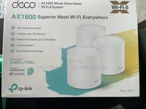 Deco X20 Ax1800 Whole Home Mesh Wi-Fi 6 System