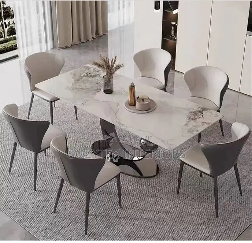 Contemporary Marble Dinning Set