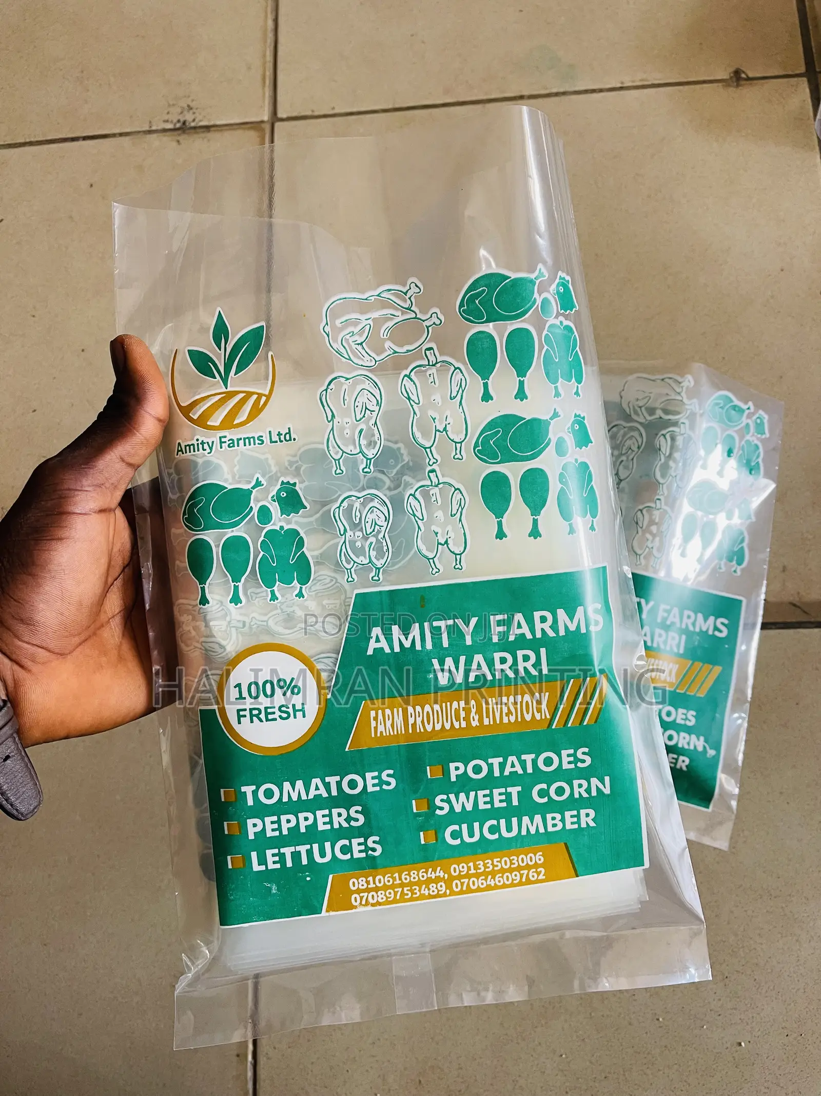 Thick Transparent Packaging Bag Printing Abuja. Wrapper