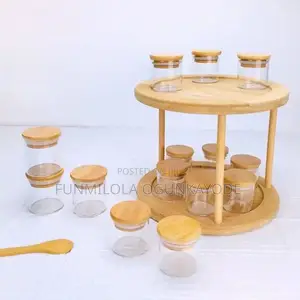 2 Tier Bamboo Rotating Lazy Susan
