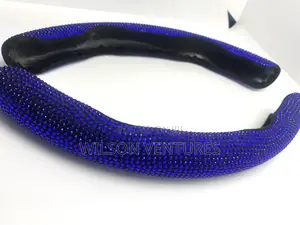Blue Color Glitters Car Steering Wheel Grip